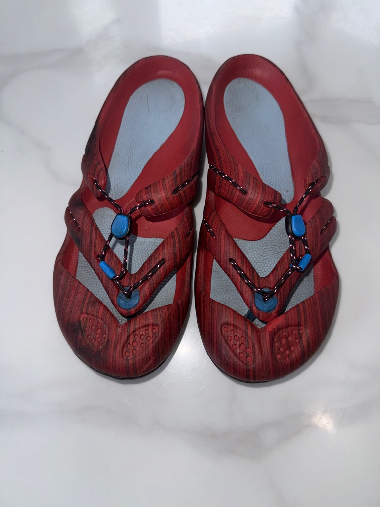 Women's Red Casual Slide Sandals - Comfortable Everyday Wear